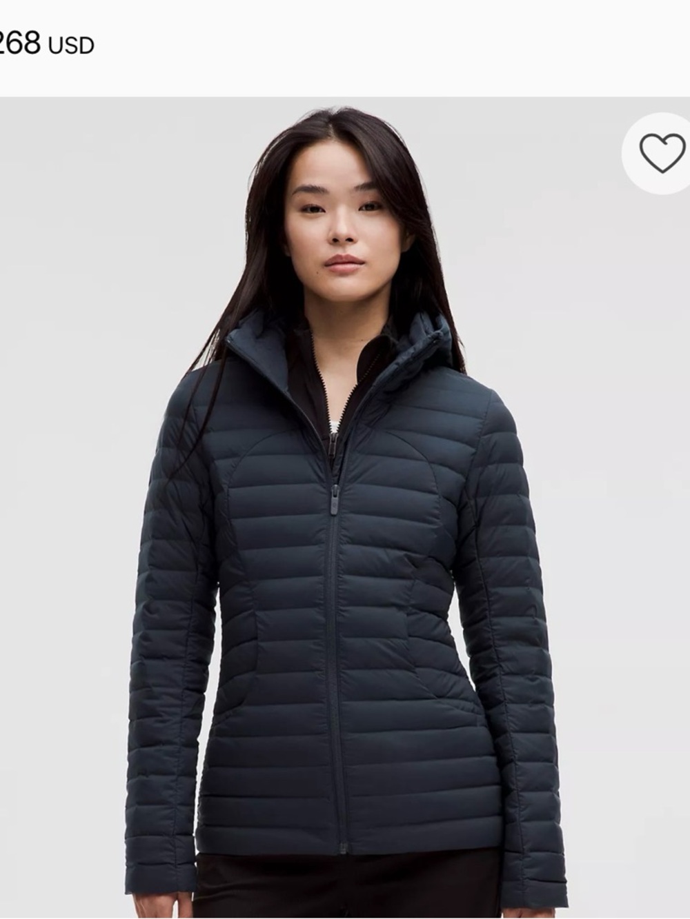LULULEMON Women’s Lightweight Hooded Puffer Jacket - Light Blue Size 8